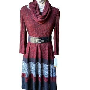 NWT Robbie Bee Women’s cowl neck dress